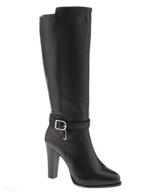 Banana Republic Shawna Black Leather Knee Boots Women's 6